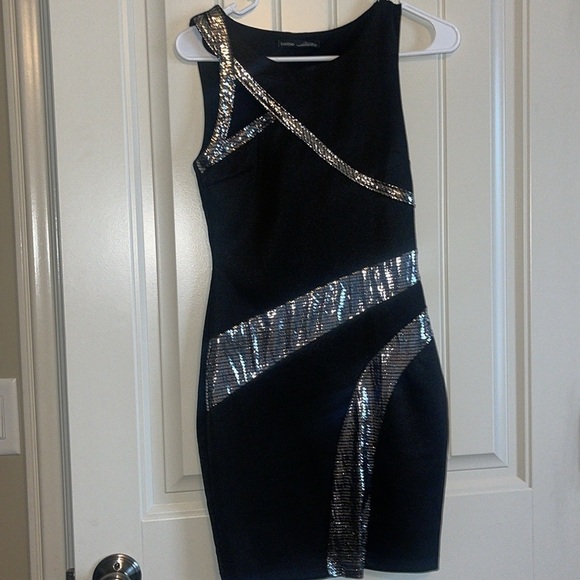 Elegant Black and Silver Dress by BEBE Addiction - Picture 7 of 7